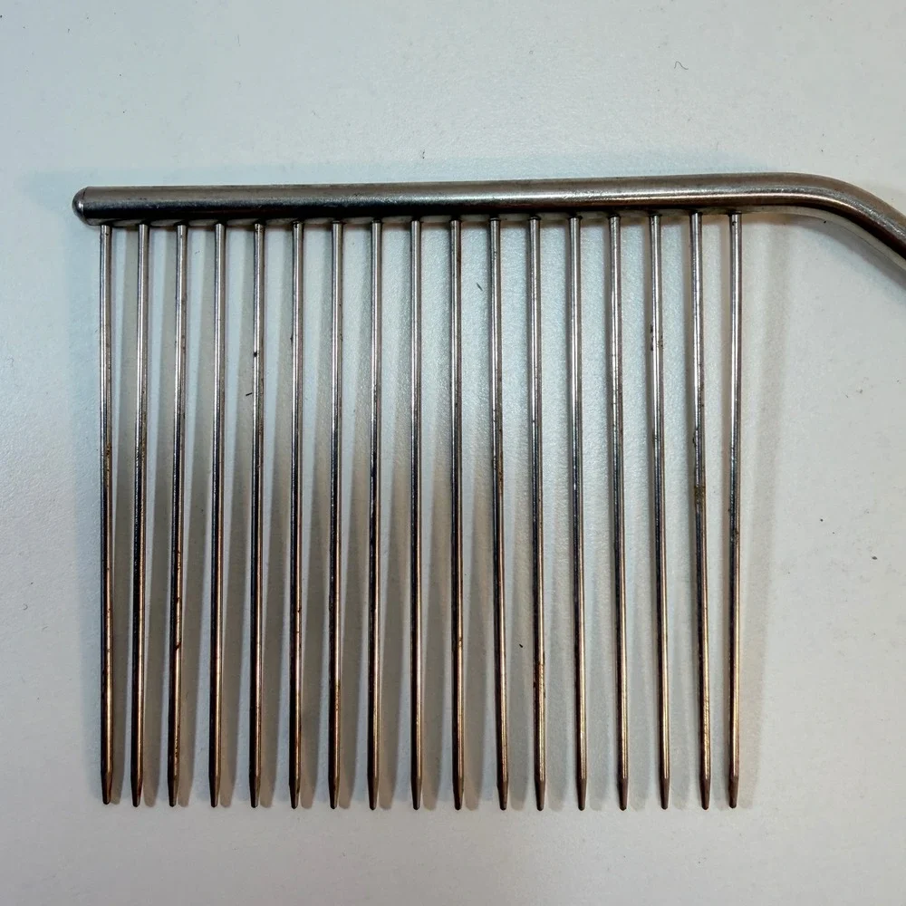 Vintage Angel Food Cake Cutter Breaker Bakelite Handle Green Stainless Steel